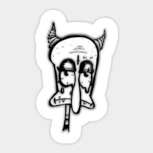 emo squidward Sticker